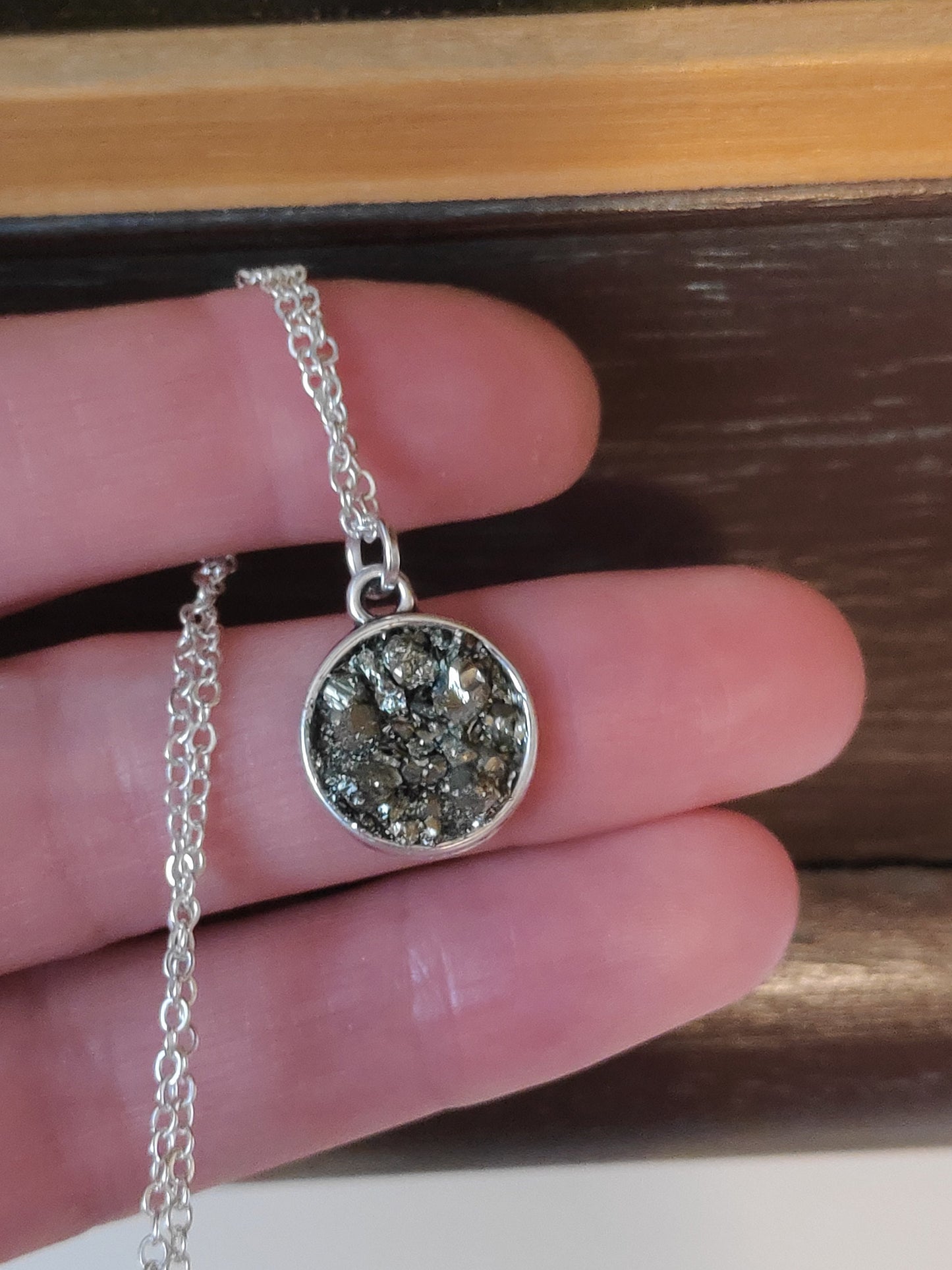Raw Pyrite Cubes Necklace, Iron Pyrite Pendant Necklace, Natural Rough Pyrite Necklace,Protection Jewellery
