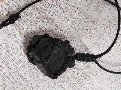 Raw Black Tourmaline, Natural Raw Stone Pendant Necklace, Healing Crystal Pendant, Unisex Necklace,Crystal Gift, Raw Gem Pendant,