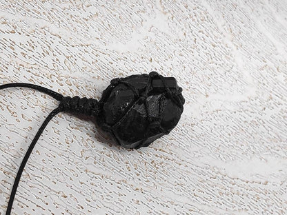 Raw Black Tourmaline, Natural Raw Stone Pendant Necklace, Healing Crystal Pendant, Unisex Necklace,Crystal Gift, Raw Gem Pendant,