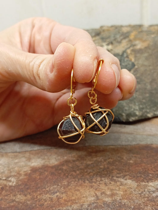 Natural Red Garnet Earrings,  Healing Protection, Dainty Elegant Gemstone Earrings