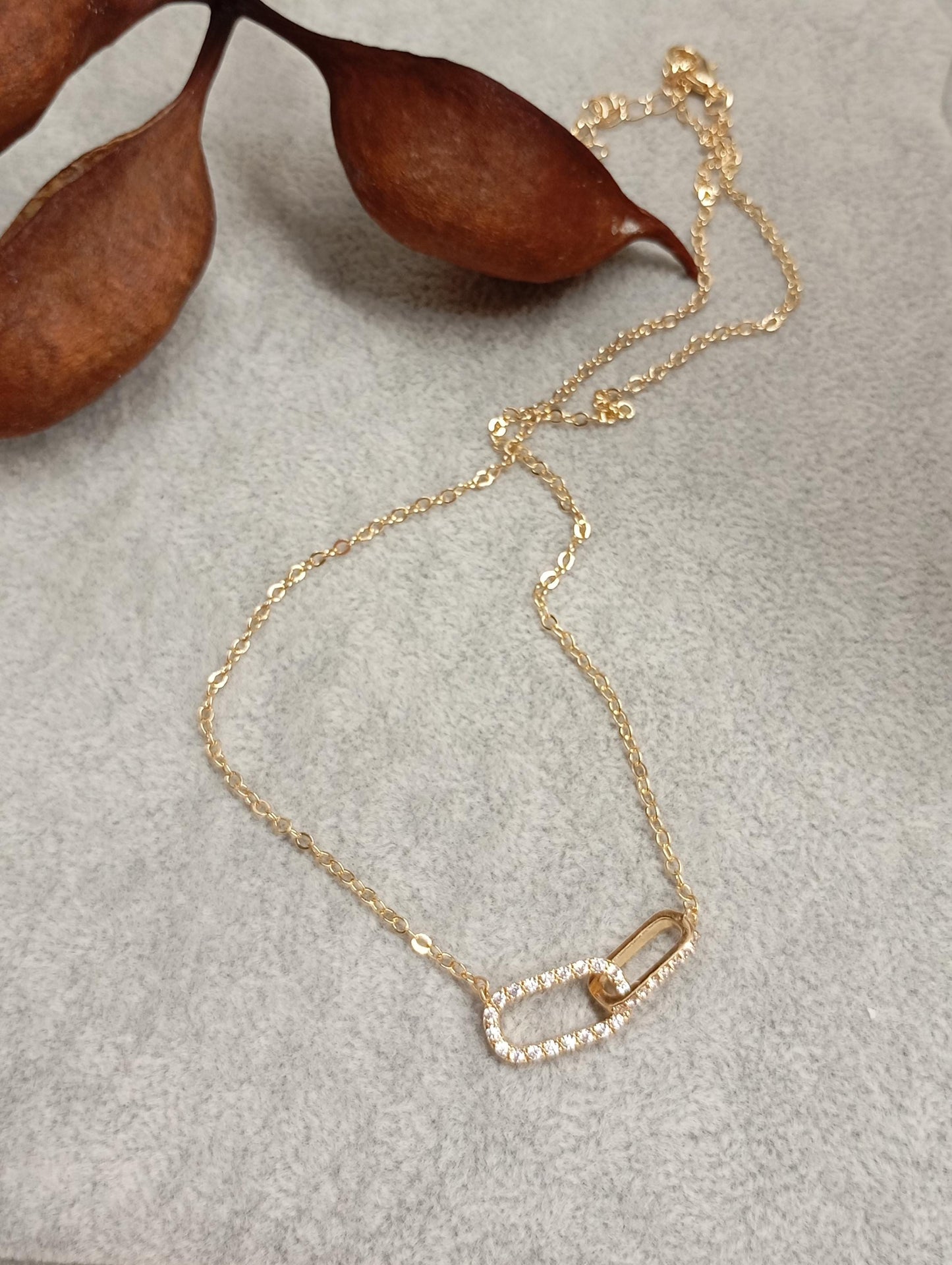 Shiny rhinestone Double circle pendant linked square Hoops, choker chain necklace for women, Charm, fashion trend elegant boho party gift