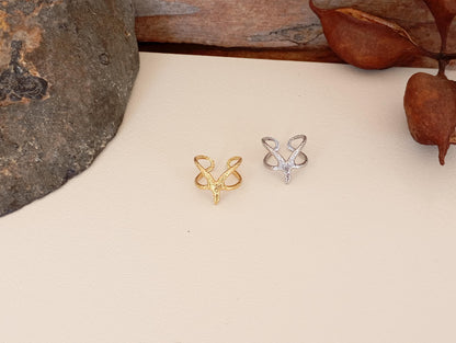 Adjustable Stainless Steel Starfish Rings – Ocean Inspired Open Band Ring in Gold or Silver – Beach Jewelry for Women, Sea Lover Gift