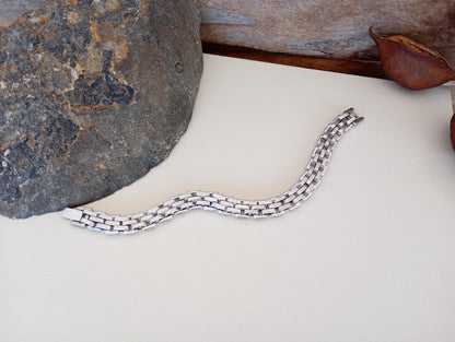 Watchband shaped link chain bracelet stainless steel strap thick bracelet man, masculine, teens boys wristband 19,21cm length